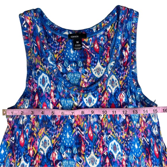 Thesis size medium racerback tribal design dress shark bite hem with pockets EUC - Picture 11 of 15